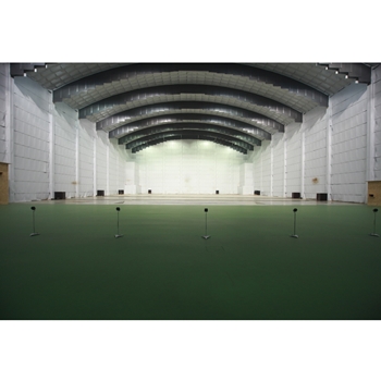 Tontaubenhalle in Germany. 3000 square meters and currently equipped with 26 throwing machines.