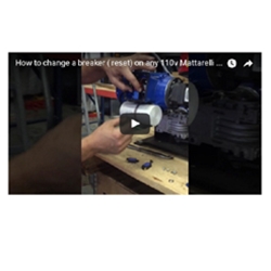 How to change a breaker ( reset) on any 110v Mattarelli Motor