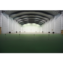 Tontaubenhalle in Germany. 3000 square meters and currently equipped with 26 throwing machines.